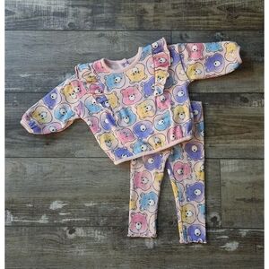 SET (2) CARE BEAR Matching Sweatshirt & Pants Girls Size 12M